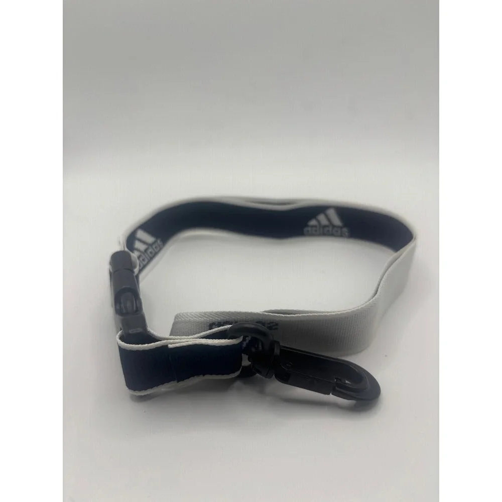 Adidas Lanyards 9 Keychain Neck Strap Navy Blue White Logo Quick Release Buckle